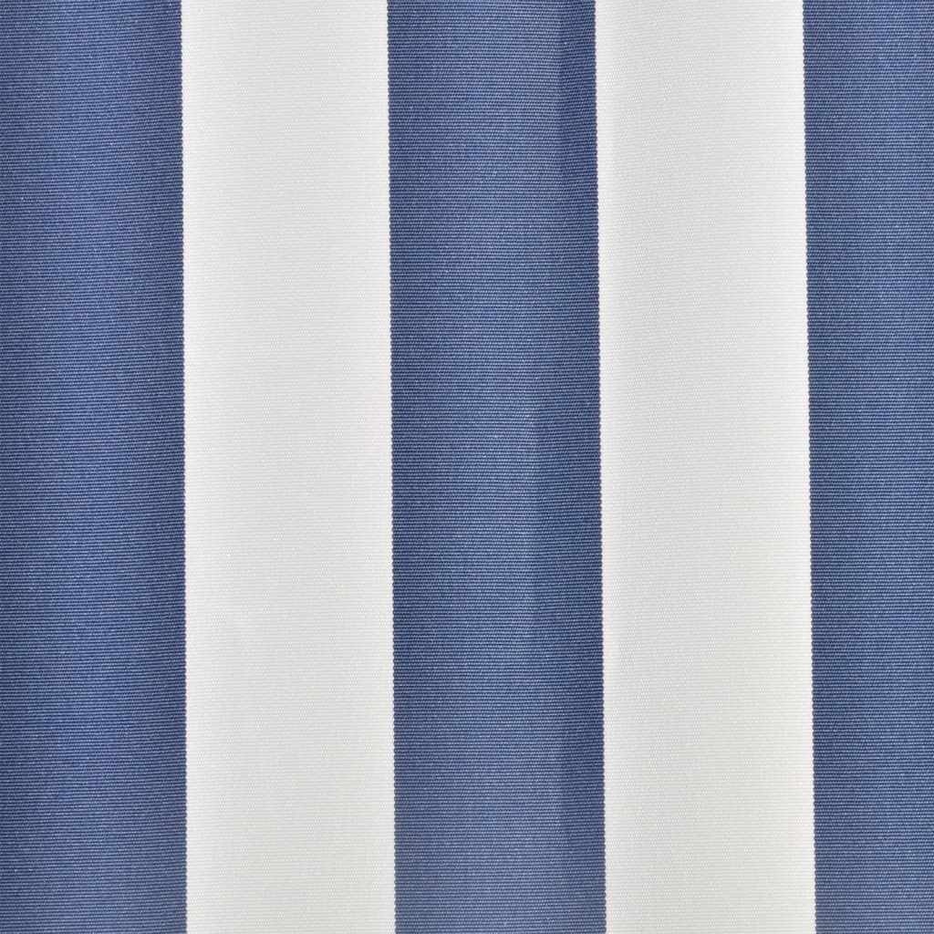 Awning Top Sunshade Canvas Blue & White M