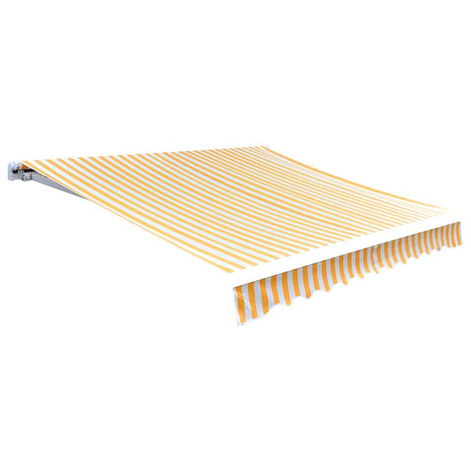 Awning Top Sunshade Canvas Yellow & White S