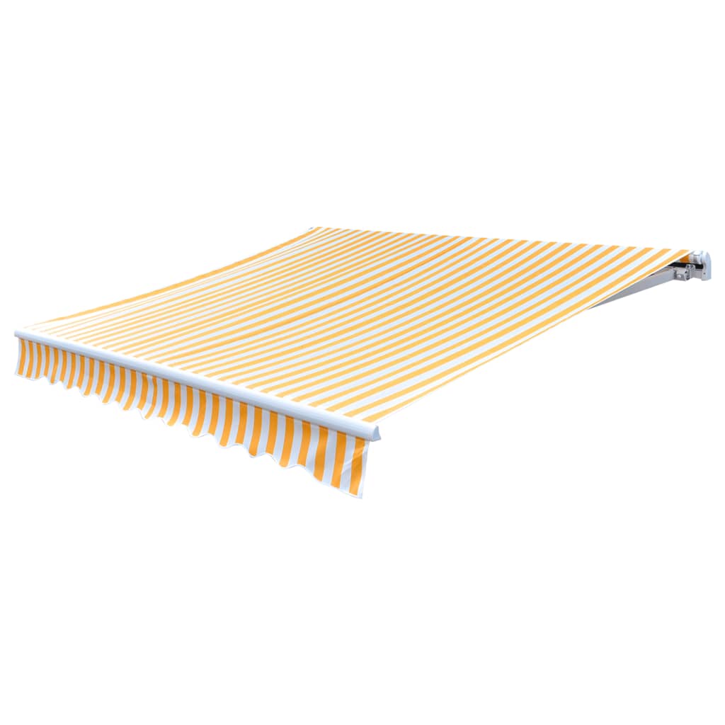 Awning Top Sunshade Canvas Yellow & White S