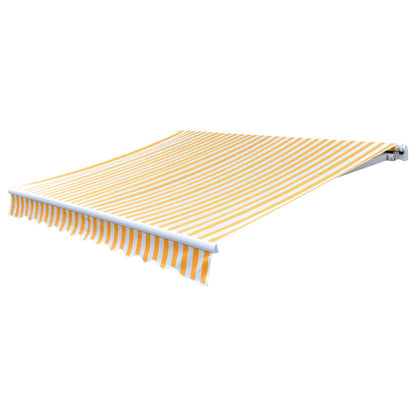 Awning Top Sunshade Canvas Yellow & White S