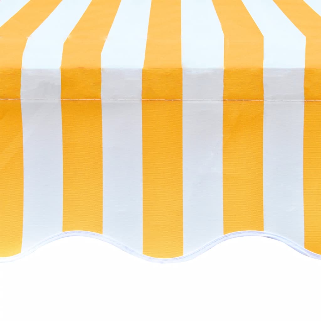 Awning Top Sunshade Canvas Yellow & White S