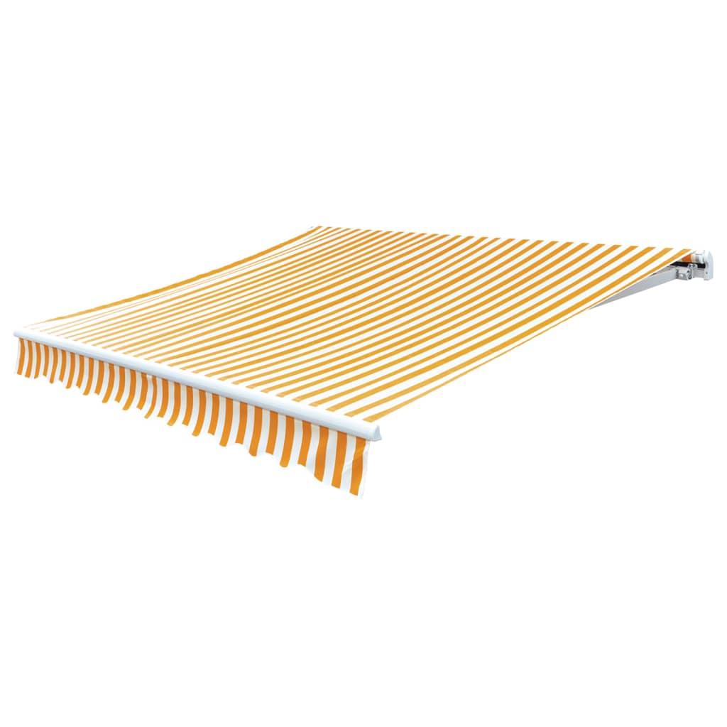 Awning Top Sunshade Canvas Yellow & White L