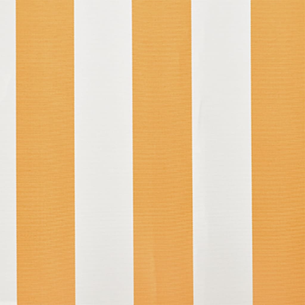 Awning Top Sunshade Canvas Yellow & White L