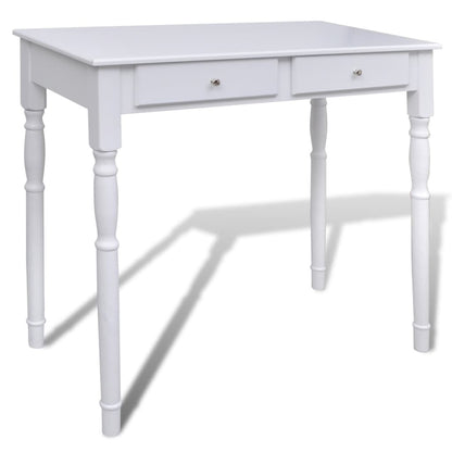 Dressing Table with 3-in-1 Mirror and Stool 2 Drawers White