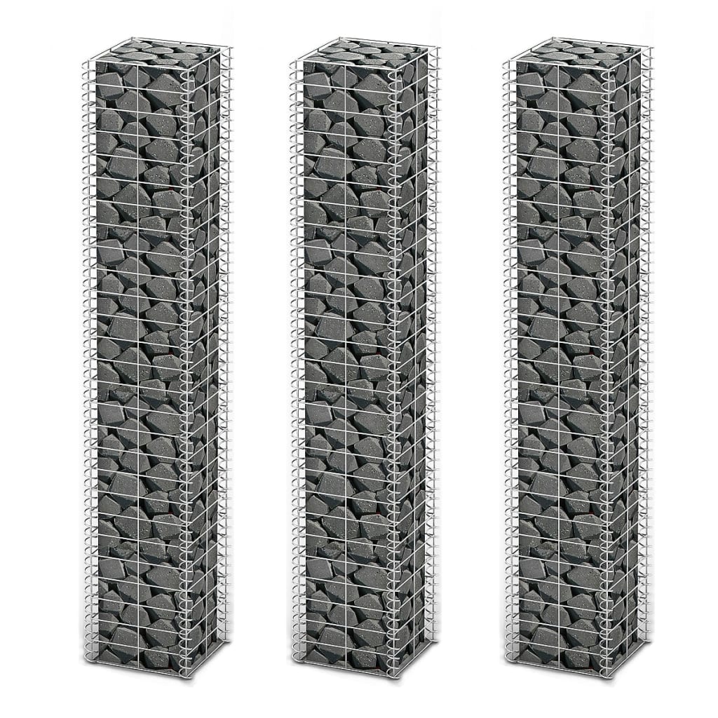 Gabion Set 3 pcs Galvanised Wire L