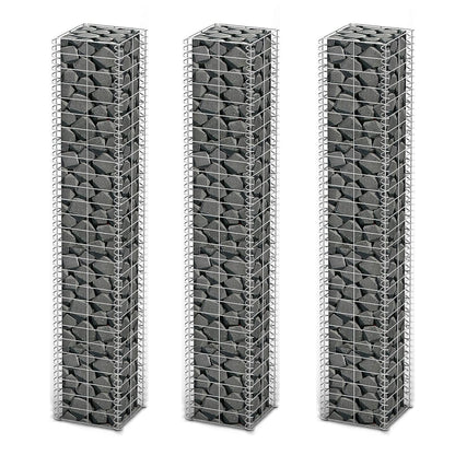 Gabion Set 3 pcs Galvanised Wire L