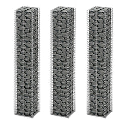 Gabion Set 3 pcs Galvanised Wire L