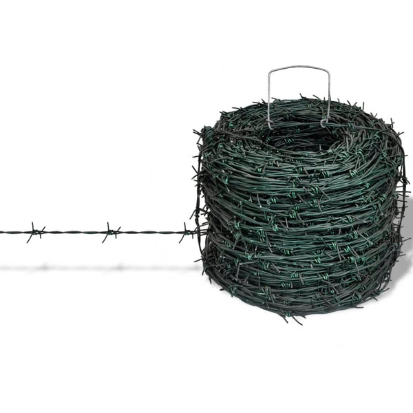  Barbed Wire Entanglement Wire Green Wire Roll 100 m