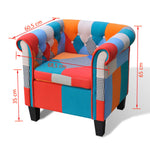 Armchair with Patchwork Design Fabric