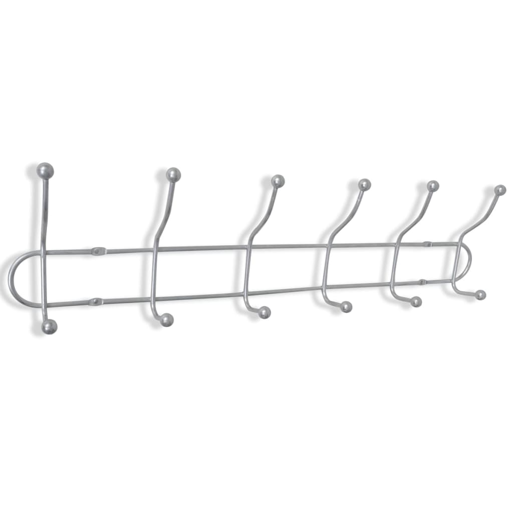 Steel Wall Peg Board with 12 Hooks 2 pcs
