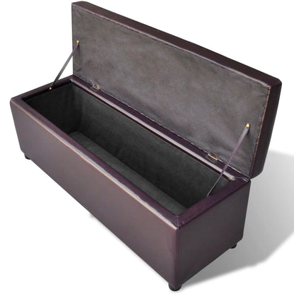 Long Storage Bench Wood Brown