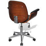 Swivel Arm Chair Bent Wood and Leather