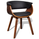 Dining Chair Bent Wood and Fau Leather