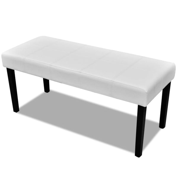  White High Quality Artificial Leather Bench