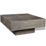 Coffee Table Dark Brown Square Solid Mango Wood