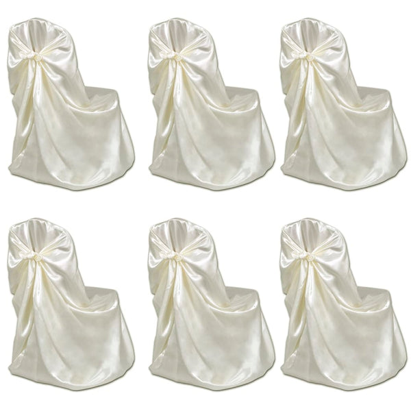  6 pcs Cream Chair Cover for Wedding Banquet