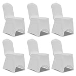 Chair Cover Stretch White 6 pcs