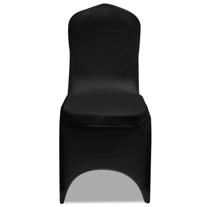 Chair Cover Stretch 6 pcs Black