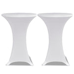 Standing Table Cover 60 cm White Stretch 2 pcs
