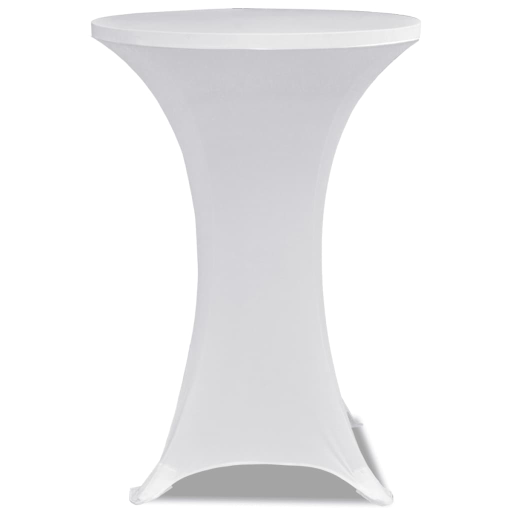 Standing Table Cover 60 cm White Stretch 2 pcs