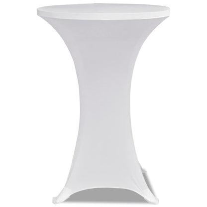 Standing Table Cover 60 cm White Stretch 2 pcs