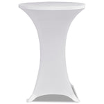 Standing Table Cover 60 cm White Stretch 2 pcs