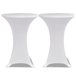 Standing Table Cover 70 cm White Stretch 2 pcs