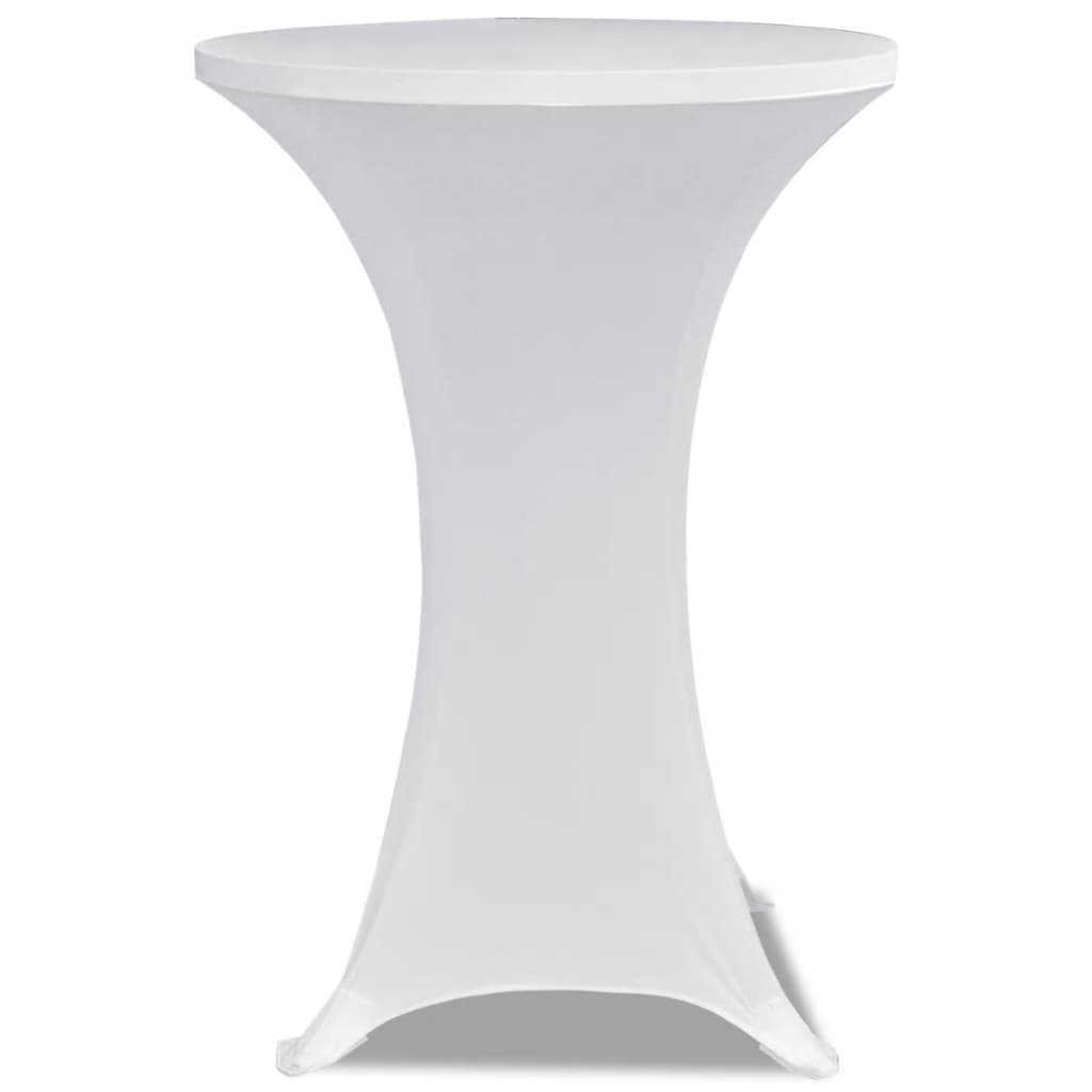 Standing Table Cover 70 cm White Stretch 2 pcs