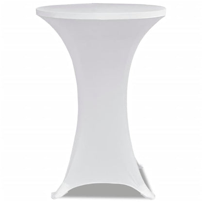 Standing Table Cover 70 cm White Stretch 2 pcs