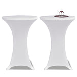 Standing Table Cover 70 cm White Stretch 2 pcs