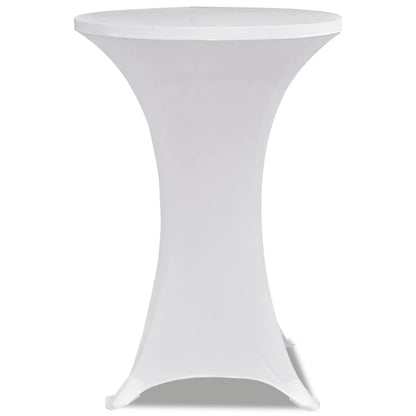 Standing Table Cover 80 cm White Stretch 2 pcs
