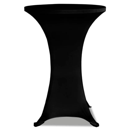 Standing Table Cover 60 cm Black Stretch 2 pcs