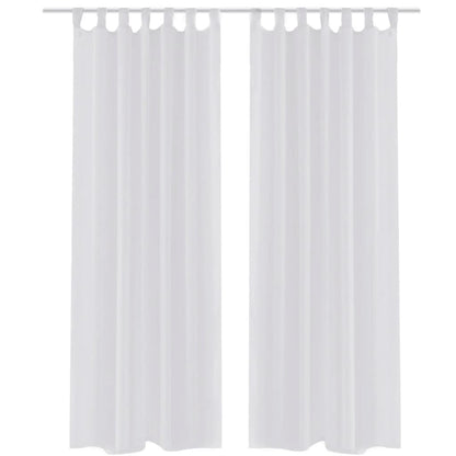 White Sheer Curtain,2 pcs
