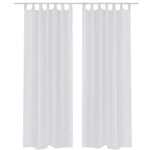 White Sheer Curtain,2 pcs