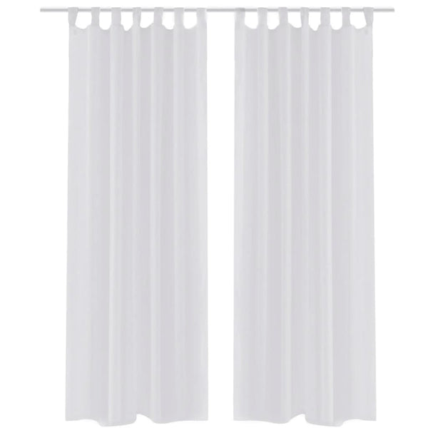  White Sheer Curtain,2 pcs