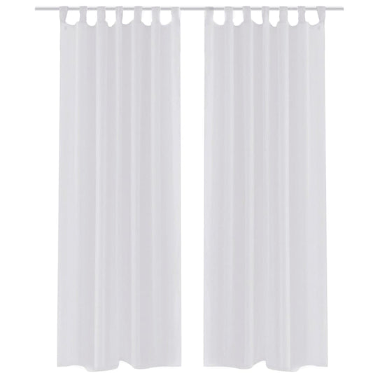 White Sheer Curtain--2pcs