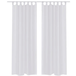 White Sheer Curtain--2pcs