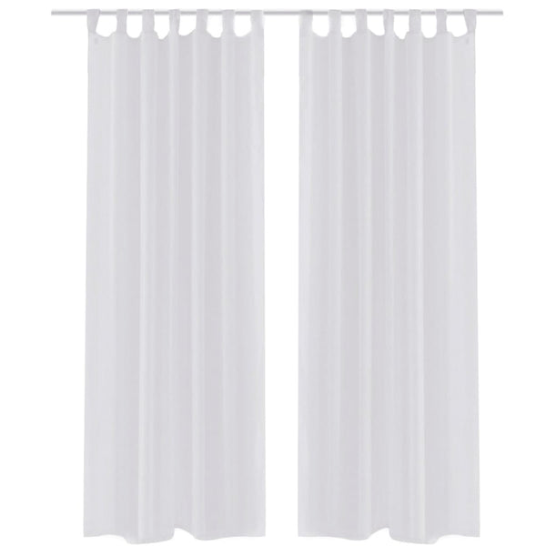  White Sheer Curtain--2pcs
