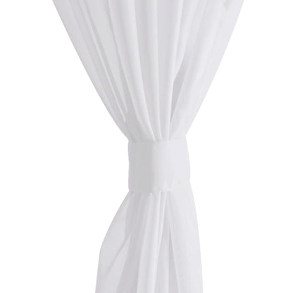 White Sheer Curtain--2pcs