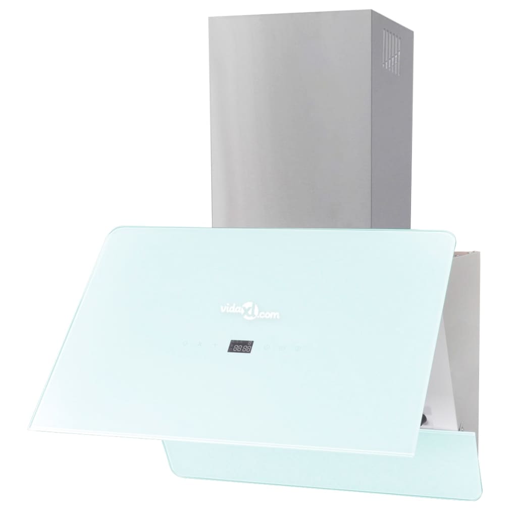 Range Hood Tempered Glass White 600 mm