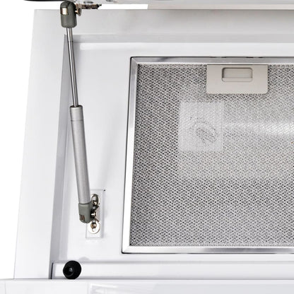 Range Hood Tempered Glass White 600 mm