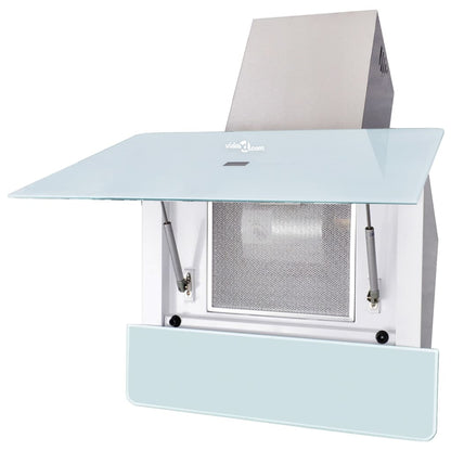Range Hood Tempered Glass White 600 mm