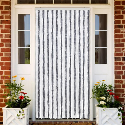 Insect Curtain Grey and White 2  Chenille M
