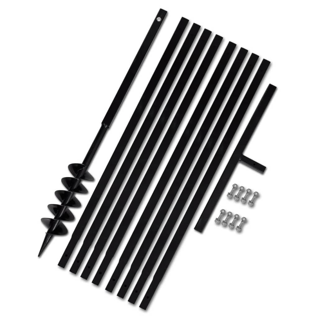 Ground Drill with Handle 100 mm with Etension Tube 9 m Steel