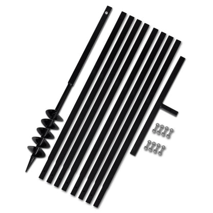 Ground Drill with Handle 100 mm with Etension Tube 9 m Steel