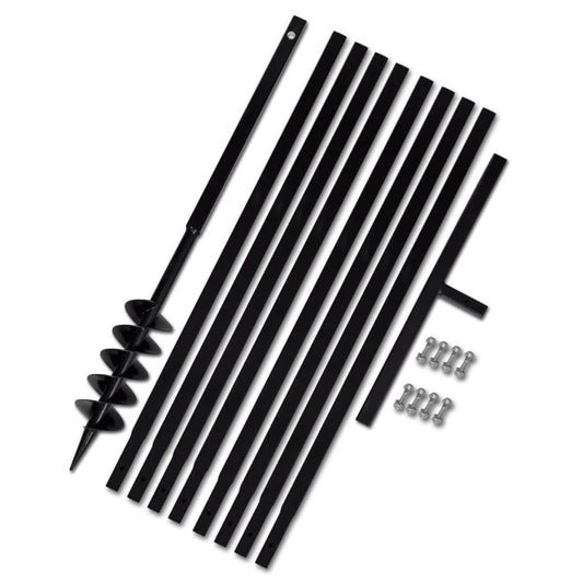 Ground Drill with Handle 100 mm with Etension Tube 9 m Steel