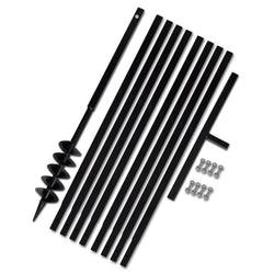 Ground Drill with Handle 100 mm with Etension Tube 9 m Steel