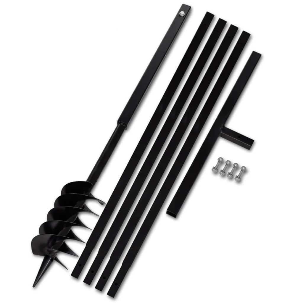 Ground Drill with Handle 120 mm with Etension Tube 5 m Steel