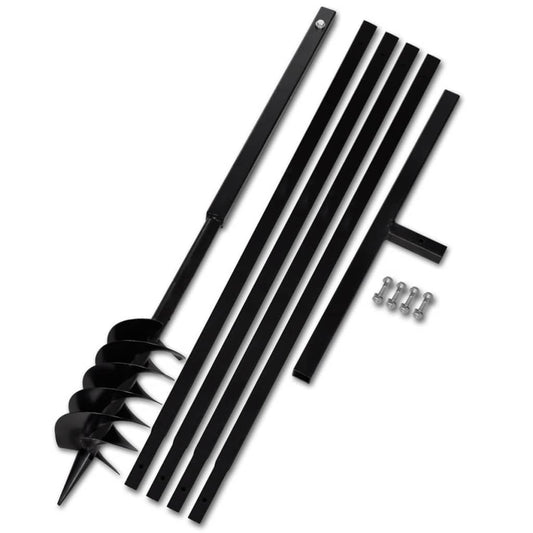 Ground Drill with Handle 120 mm with Etension Tube 5 m Steel
