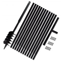 Ground Drill with Handle 120 mm with Etension Tube 13 m Steel